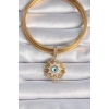 Pirinç Gold Renk Nazar Boncuklu Saçaklı Yıldız Figür Ajda Charm 5886