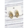 Pirinç Gold Renk Sarmal Damla Model Vintage Kadın Küpe 5886