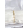 Pirinç Gold Renk VIP Seri Kemik Model Zirkon Taşlı Kadın Bileklik 5886