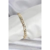 Pirinç Gold Renk Zirkon Taşlı Kadın Bileklik 5886