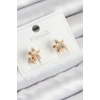 Pirinç Zirkon Taşlı Yıldız Model Gold Renk Çocuk Küpe 5886