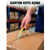 Profesyonel 5’li Metal Falçata Seti Çelik Gövdeli Maket Bıçağı Koli ve Karton Kesici