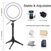 PULUZ 6.2CM PKT3032 Led Işık 16cm Stand YoutuberCanlı Yayın Selfie TikTok Makeup-(5775)