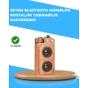 Retro Radyo Tasarım Bluetooth Hoparlör 1800mAh Uzun Çalma Süresi