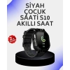 S10 Akıllı Çocuk Saati Siyah Tasarım Adımsayar ve Alarm Fonksiyonu