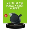 Sehpa ve Restoran Arabası İçin Kilitli Ayak 4’lü