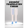 Silikon Yumuşak Sıkı Dişli Sihirli Geri Çekilebilir Tarak Kendini Temizleyen Saç Fırçası