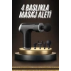 Taşınabilir Şarjlı Masaj Tabancası 4 Başlıklı Kas Rahatlatıcı Masaj Aleti