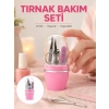 Tırnak Bakım Manikür Pedikür Seti 4 Parça Pembe Minimal ve Dayanıklı Yeni Nesil