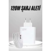 Type C Yüksek Hızlı Şarj Aleti Beyaz 120W Ultra Uzun Ömürlü