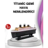 Ultra Sessiz Titanik Gemi LED Işıklı Aroma Difüzörü Oda Nemlendirici