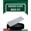 USB Alıcılı Kablosuz Klavye Mouse - Geniş Uyumluluk Sessiz Tuşlar