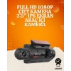 WiFi Destekli Araç Kamerası – 3 inç Ekran 1080P Ön ve 720P İç Kamera
