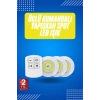 Yapışkanlı 3lü Spot Led Işık Lamba Montajsız Pilli Uzaktan Kumandalı