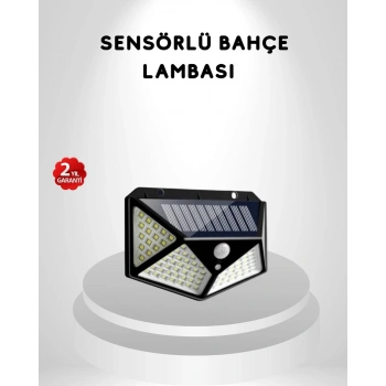 100 LED Güneş Enerjili Bahçe Lambası – PIR Sensörlü IP65 Su Geçirmez Dış Mekan Aydınlatma