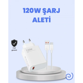 120 Watt Turbo Şarj Cihazı Xiaomi Redmi Note 10 11 12 Uyumlu