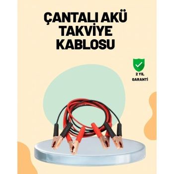 1200 Amper Jumper Kablo 2 Metre Bakır Uçlu Araç Takviye Seti