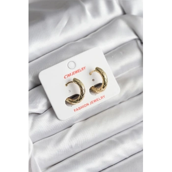 14K Gold Renk Kaplama CM Kadın Küpe 5886
