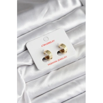 14K Gold Renk Kaplama CM Kadın Küpe 5886
