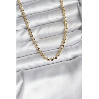 14K Gold Renk Kaplama Zincir Model CM Kadın Kolye 5886