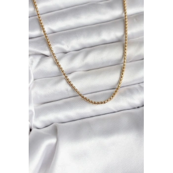 14K Gold Renk Kaplama Zincir Model CM Kadın Kolye 5886