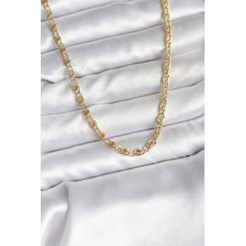 14K Gold Renk Kaplama Zincir Model CM Kadın Kolye 5886