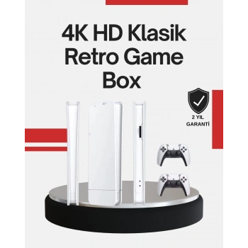 2 Kollu Kablosuz 4K TV Uyumlu Klasik Oyun Konsolu