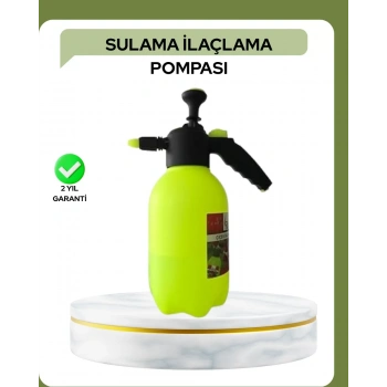 2 Litre Pompalı Püskürtücü Bakır Nozullu Ayarlı Sprey Temizlik ve Bahçe