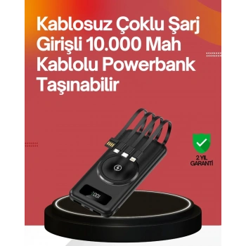 22.5W Hızlı + 15W Kablosuz Şarj – Akıllı Powerbank ile Her An Enerji