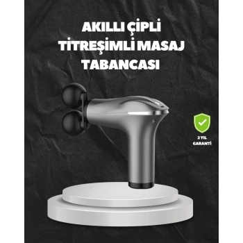 4 Başlıklı Şarjlı Masaj Tabancası Bel Sırt Boyun Bacak Kas Rahatlatıcı