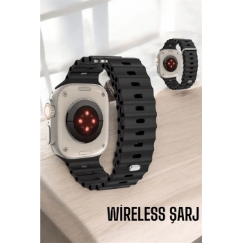 45 MM Gri Kasa Ultra Akıllı Saat Sesli Görüşme Sağlık Takibi Suya Dayanıklı