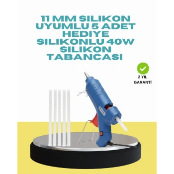 5 Silikon Hediyeli 40W Silikon Tabancası Ev ve Hobi Kullanımı