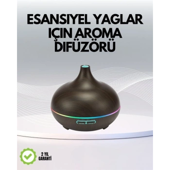 7 Renk Işıklı Ultrasonik Hava Difüzörü – Sessiz ve Güvenli Kullanım