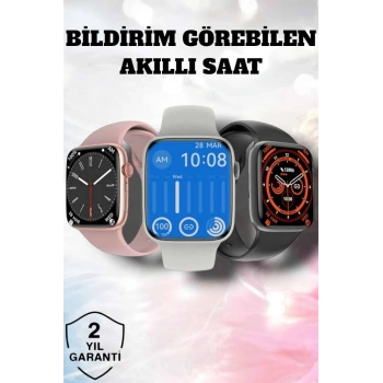 Akıllı Saat Adım Sayar Kalp Atışı İzleme Dokunmatik Bluetooth Bağlantılı