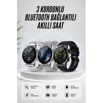 Akıllı Saat Amoled Ekran Bluetooth Bağlantılı Sesli Görüşme Nabız Ölçer