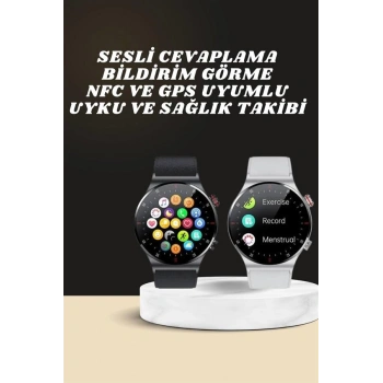 Akıllı Saat Amoled Ekran Bluetooth Bağlantılı Sesli Görüşme Nabız Ölçer