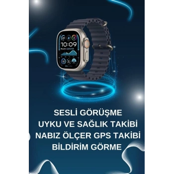 Akıllı Saat Bluetooth Bağlantılı NFC ve GPS Uyumlu Nabız Ölçer Sesli Görüşme
