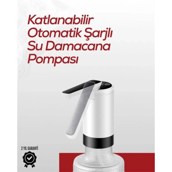 Akıllı Şarjlı Damacana Pompası Tek Tuşla Su Dolum