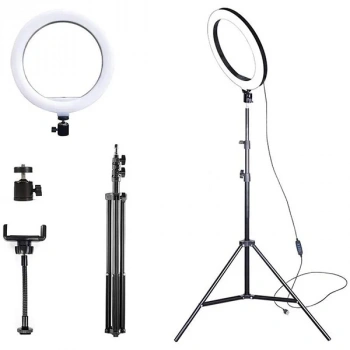 ALLY 10 İnch  Halka Led Tripod(1.30M)Youtuber Video Selfie Stüdyo Makyaj Işığı-(5775)