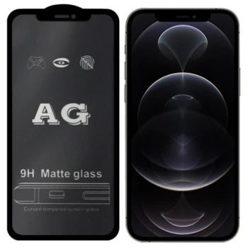 ALLY İPhone 12 Pro Max 6.7inç Full Glue Matte Tempered Cam  Ekran Koruyucu-(5775)