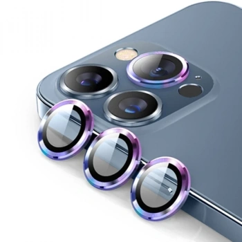 ALLY İPhone 13 Pro -13 Pro Max 3D Metal Çerçeveli Kamera Lens Koruyucu-(5775)