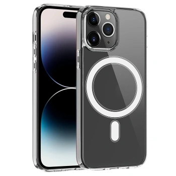 ALLY iPhone 14 Pro 6.1inç Magsafe Uyumlu Manyetik Sert Silikon Kılıf-(5775)