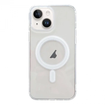 ALLY iPhone 15 Plus Magsafe Uyumlu Manyetik Şeffaf Silikon Kılıf-(5775)