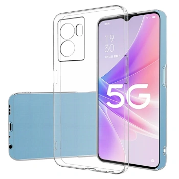 Ally OPPO A57 (2022) Kılıf Kamera Korumalı Ultra İnce Şeffaf Silikon Kılıf-(5775)