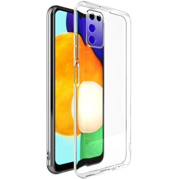Ally SM Galaxy A03S Kılıf Kamera Korumalı Ultra İnce Şeffaf Silikon Kılıf-(5775)