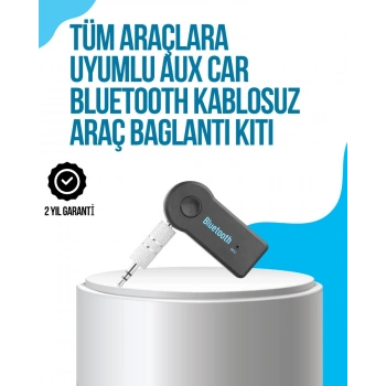 Araç İçi Bluetooth AUX Müzik ve Telefon Görüşmesi Adaptörü