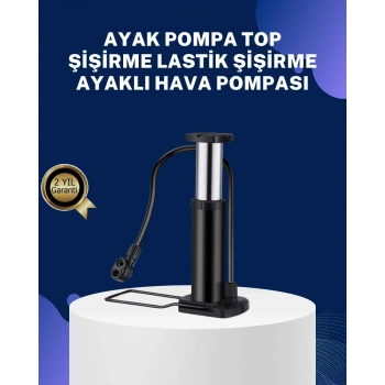 Ayakla Kullanılan Hava Pompası Araç ve Bisiklet İçin Uygun