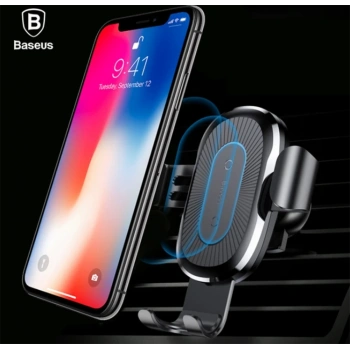 Baseus Wxyl-01 Araç İçi Telefon Tutucu ve Kablosuz Şarj Aleti-(5775)