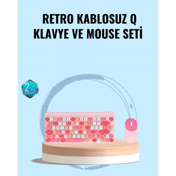 Bluetooth Klavye ve Mouse Kombinasyonu – USB Alıcılı Kompakt Uzun Ömürlü