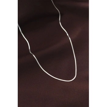 Çelik Gümüş Renk 60 cm İnce İtalyan Zincir Kolye 5886